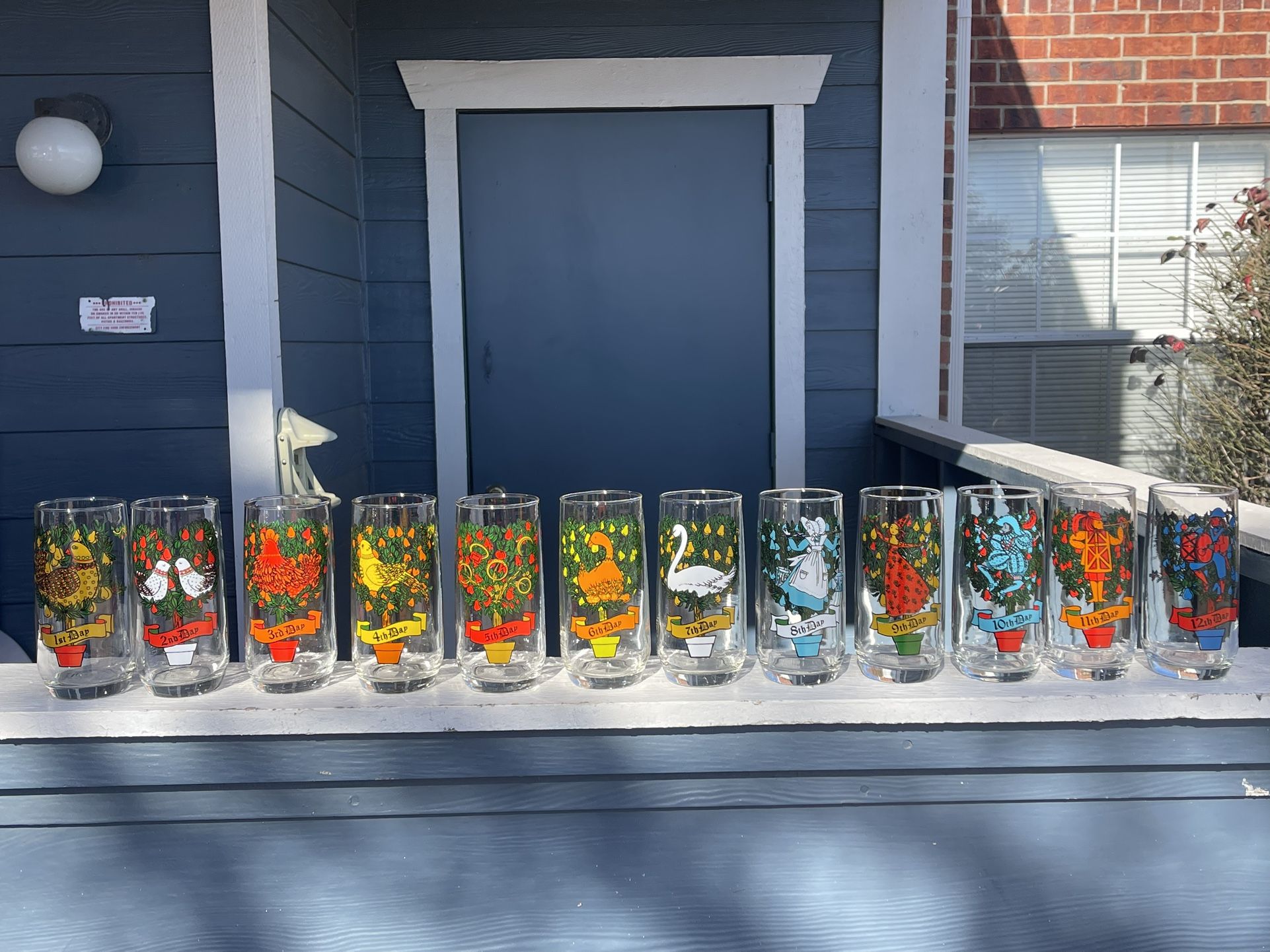 12 Days Of Christmas Drinking Glasses