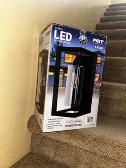 14” OUTDOOR Lantern/ Sconce (8.8 watts) Dusk To Dawn Sensor/energy Saving 