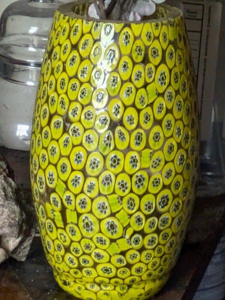 Thick Glass Yellow Glass Vase