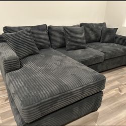 Brand New Corduroy Sectional Set