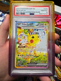 PSA 10 Pikachu EX 238/191 Pokemon Surging Sparks Special Illustration Rare Card
