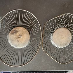 Vintage Silverplate Wire Bread Baskets 2Pc Set
