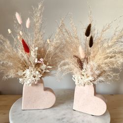 Flowers Pampas Bunny Tails Vases Boho Valentines 