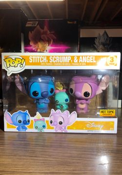 Funko POP Stitch, Scrump, & Angel 3 Pack (Hot Topic Exclusive)