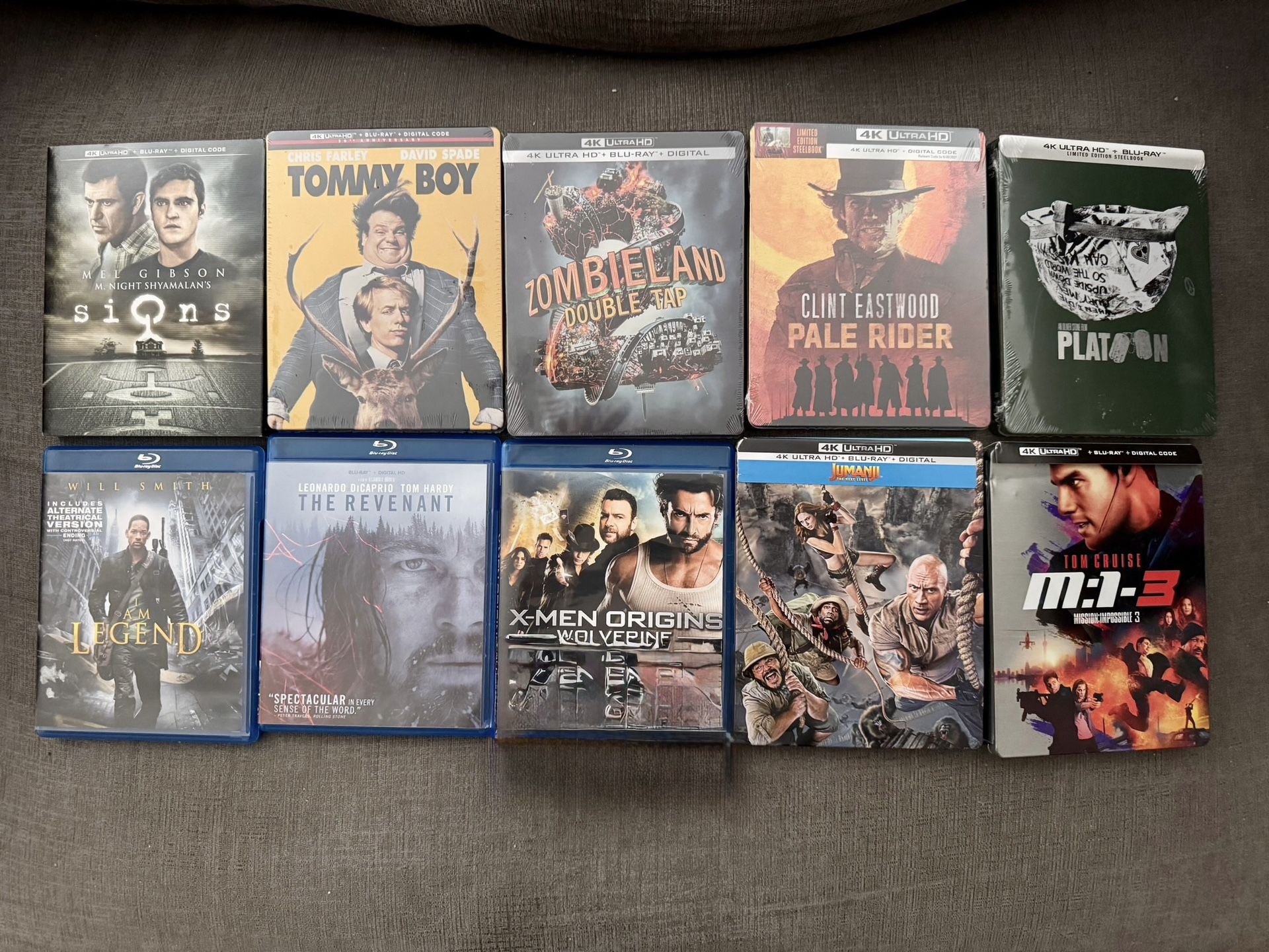 Blu-ray and New 4k steelbooks For Sale