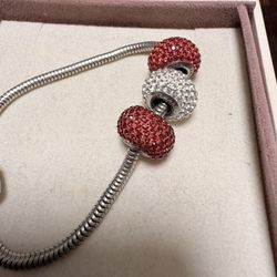 3 Swarovski Crystal Charms