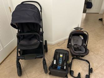 Nuna MIXX 2  stroller complete travel system stroller, car seat, adapter, base