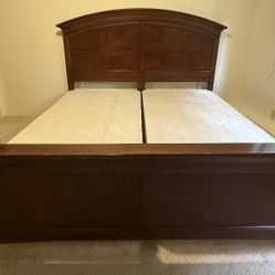 King Size Bed Frame Split Box Springs Optional If Needed 