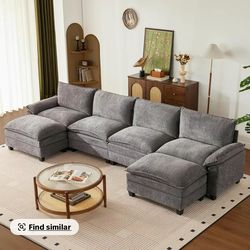 NEW UNOPENED - Grey Modular Sectional Couch