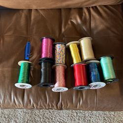 Rolls Of Ribbon. Ribbon Curler.