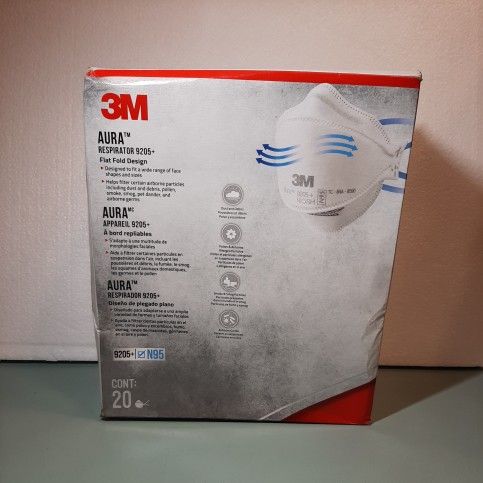 3M AURA N95 9205+ MASKS BOX OF 20