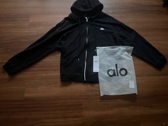 Black alo zip up hoodie