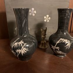 Pair of Marble Vases