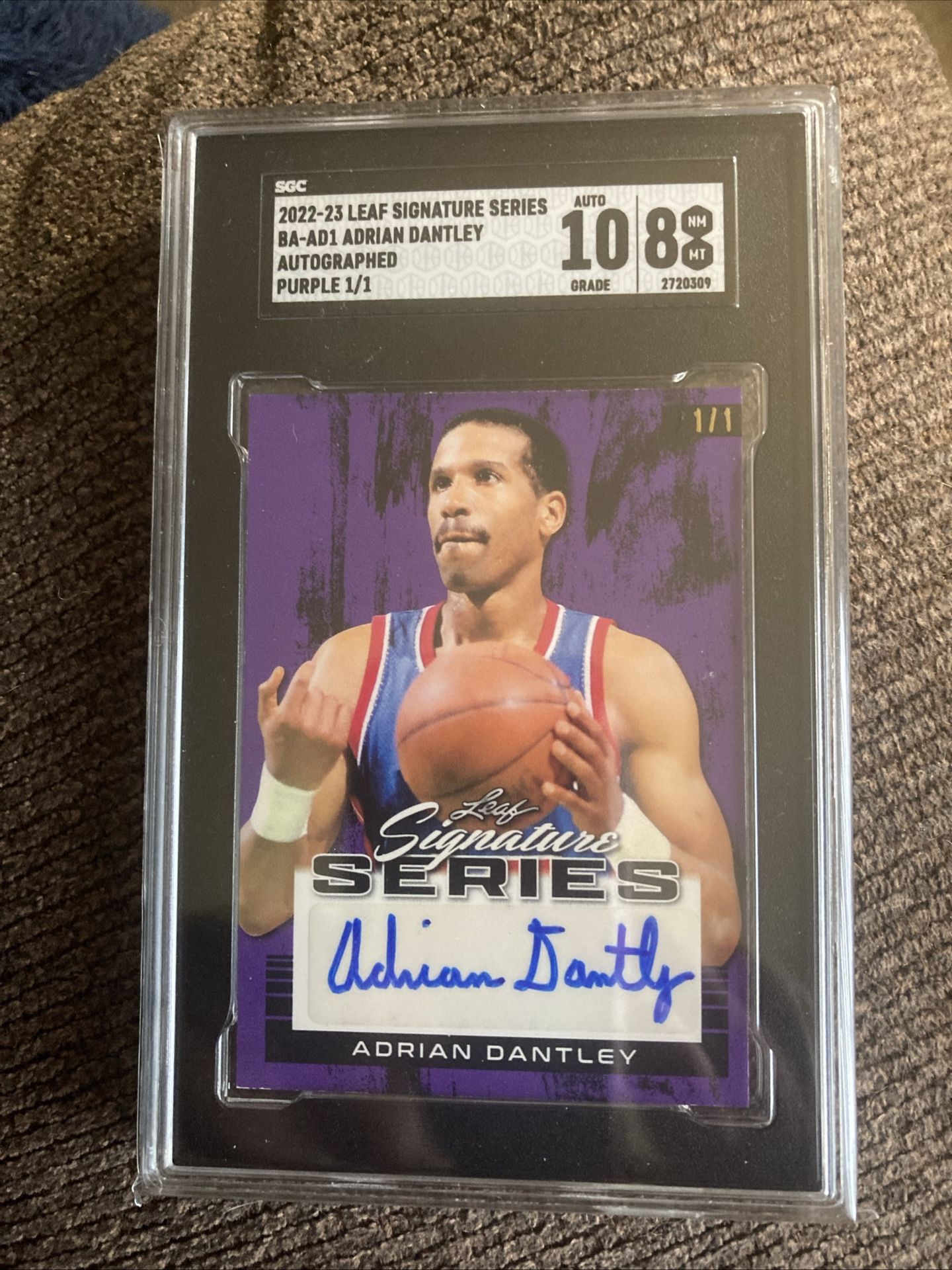 2023 Leaf Signature Series Adrian Dantley PURPLE 1 /1 