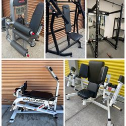 Gym Fitness Dumbbell Olympic Weight Plate Bar Barbell Power Squat Rack Bench Extension Chest Rower Rogue Treadmill Bike