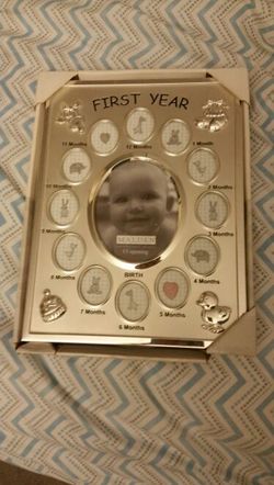 Silver Birth to 1 yr Picture Frame