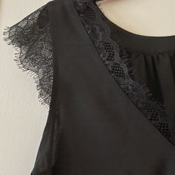 Black Blouse Top Size Small 