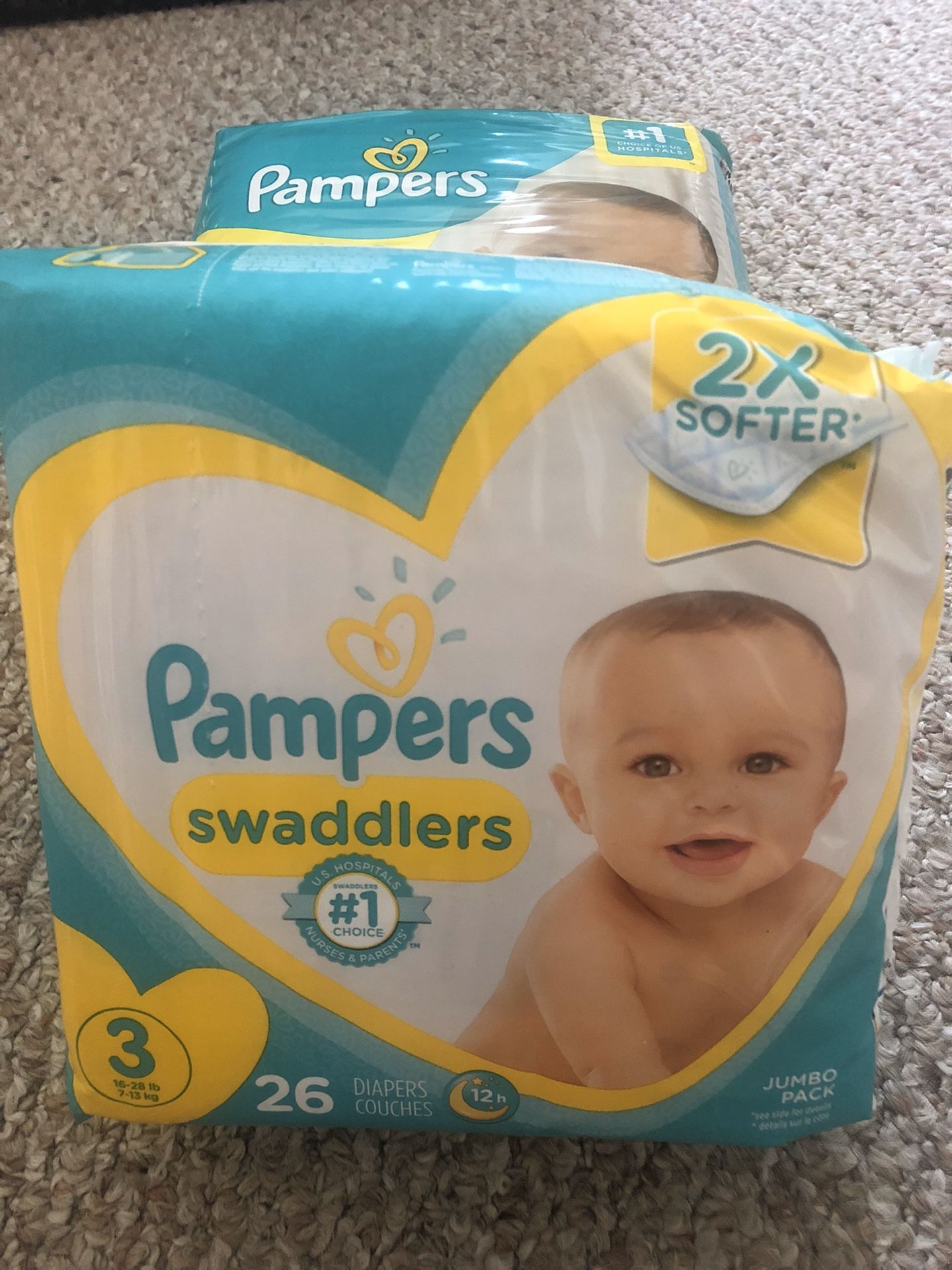 Pampers swaddles size 3 - $7