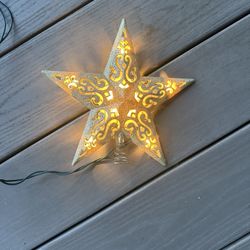 Christmas tree topper with clear lights 