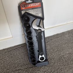 Crescent Wrench With Socket Option