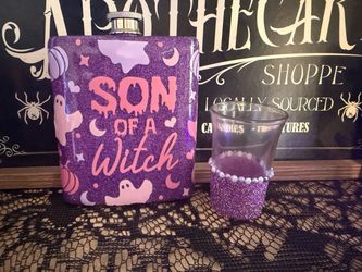 Halloween Flask and shot glass set