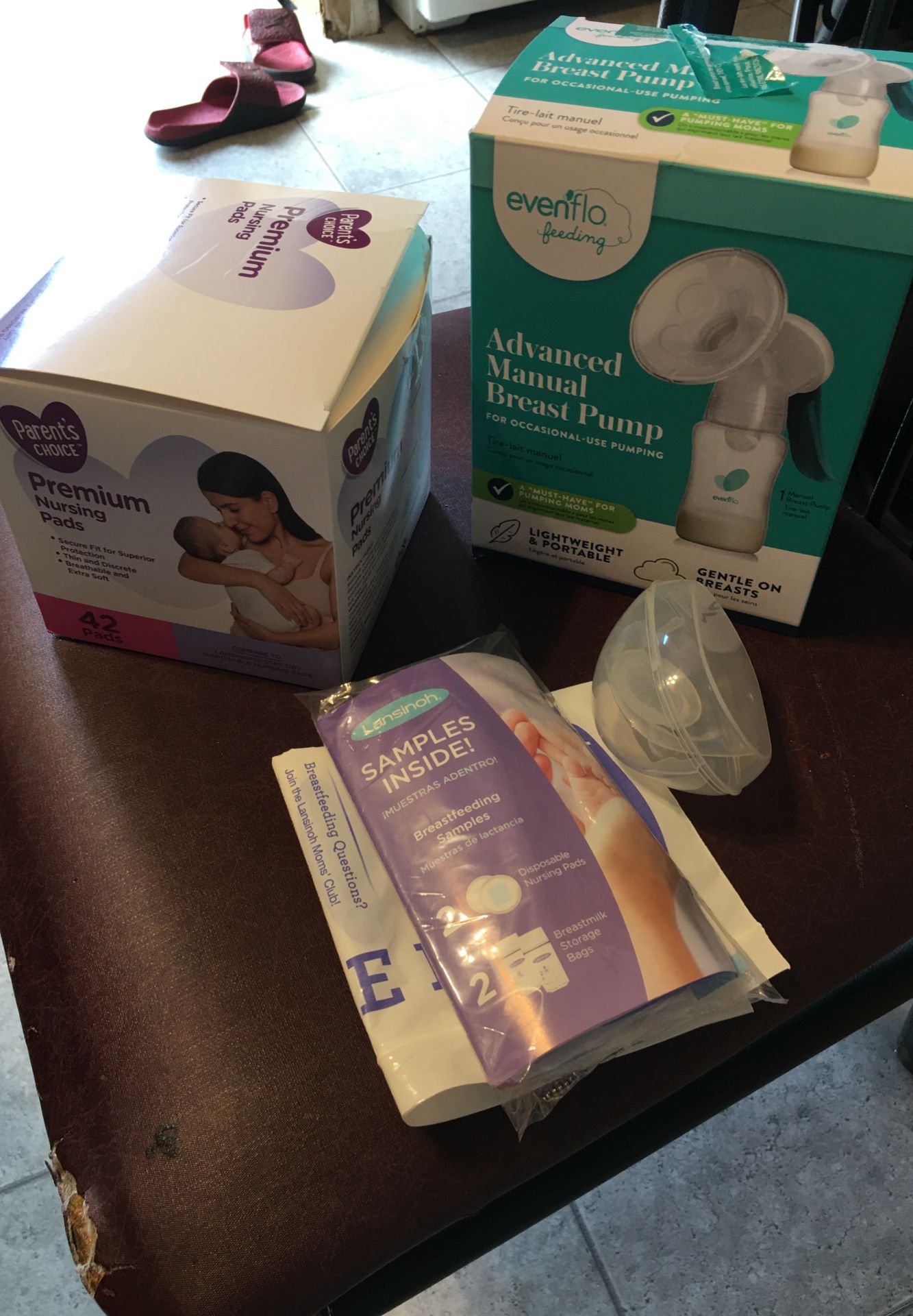 Nursing pads, nipple cover, and manual breast pump