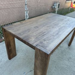 CB2  Blox Rectangular Brown Wood Dining Table