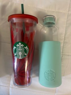 Starbucks Cold Cup and Glass Bottle Set