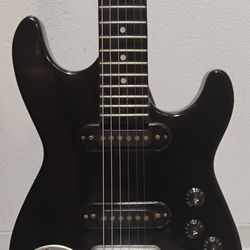 1980's Synsonics Terminator (Grestch) Travel Electric Guitar Made in Korea w/ Built-in Speaker & New Ernie Ball Strings!