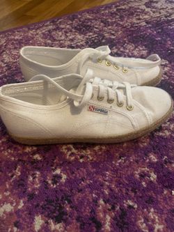 Superga White, Never Worn, Size 38