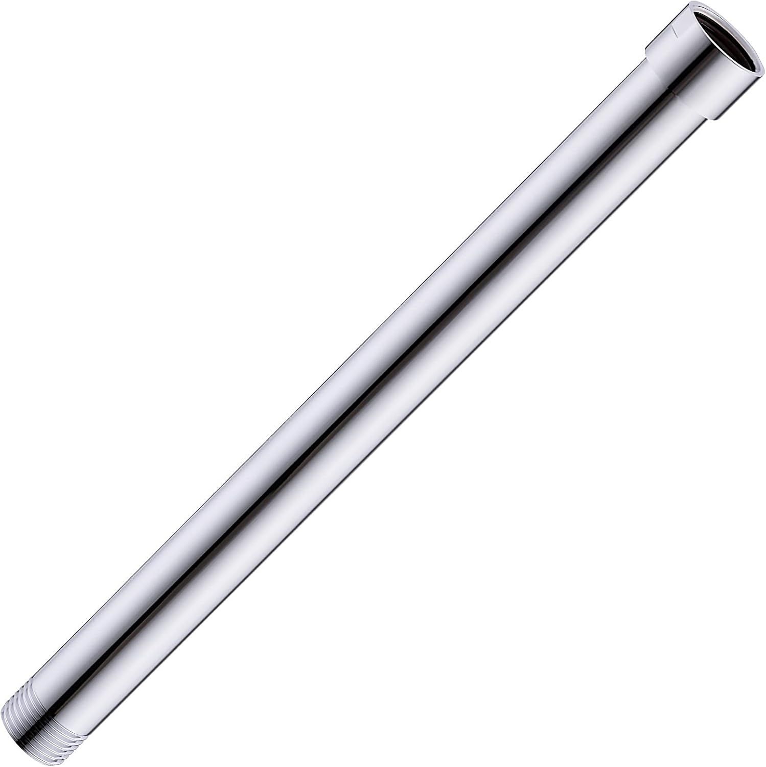 10 Inch Shower Arm Extender Stainless Steel Shower Head Extension Arm, 1/2 Inch Female to Male High Flow Shower Arm, Chrome
