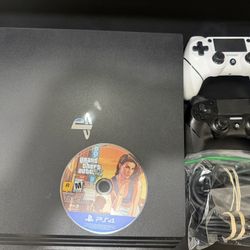 playstation/ps 4 pro 1tb, HDMI and Power cord, GTA 5,and 1 controller of choice