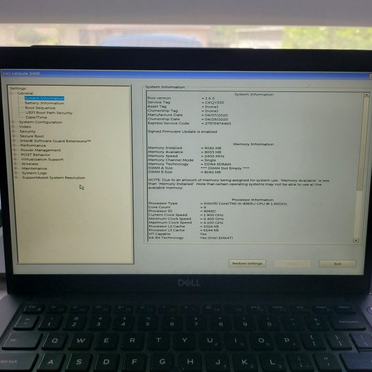 Dell LATITUDE 5400 - Used Laptop