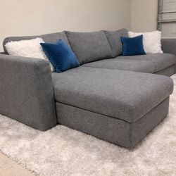 Free Delivery 2 pc sectional w/storage chaise