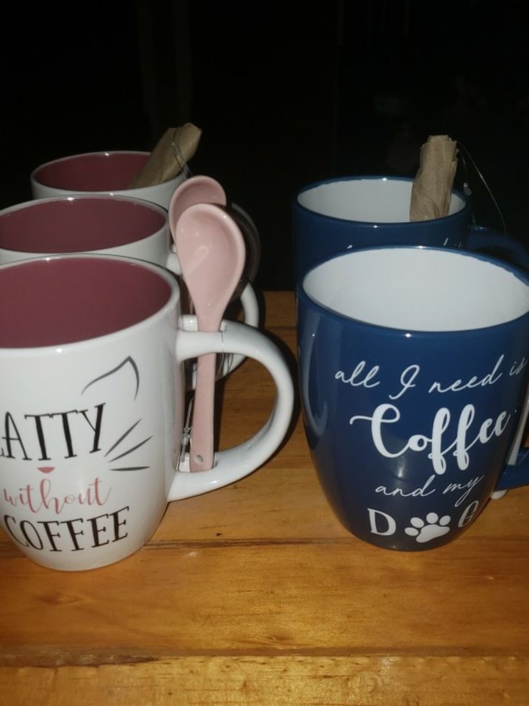 NEW LOVE OUR DOGS AND CATS COFFEE CUPS