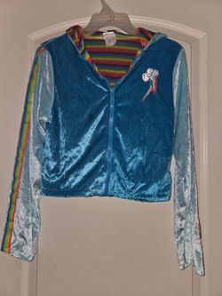 ✨My Little Pony✨Rainbow Dash✨Children’s Cosplay Zip Up Hoodie Size XL(14)✨