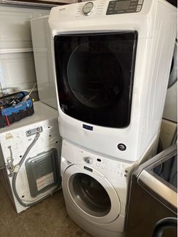 Maytag stackable washer and gas dryer