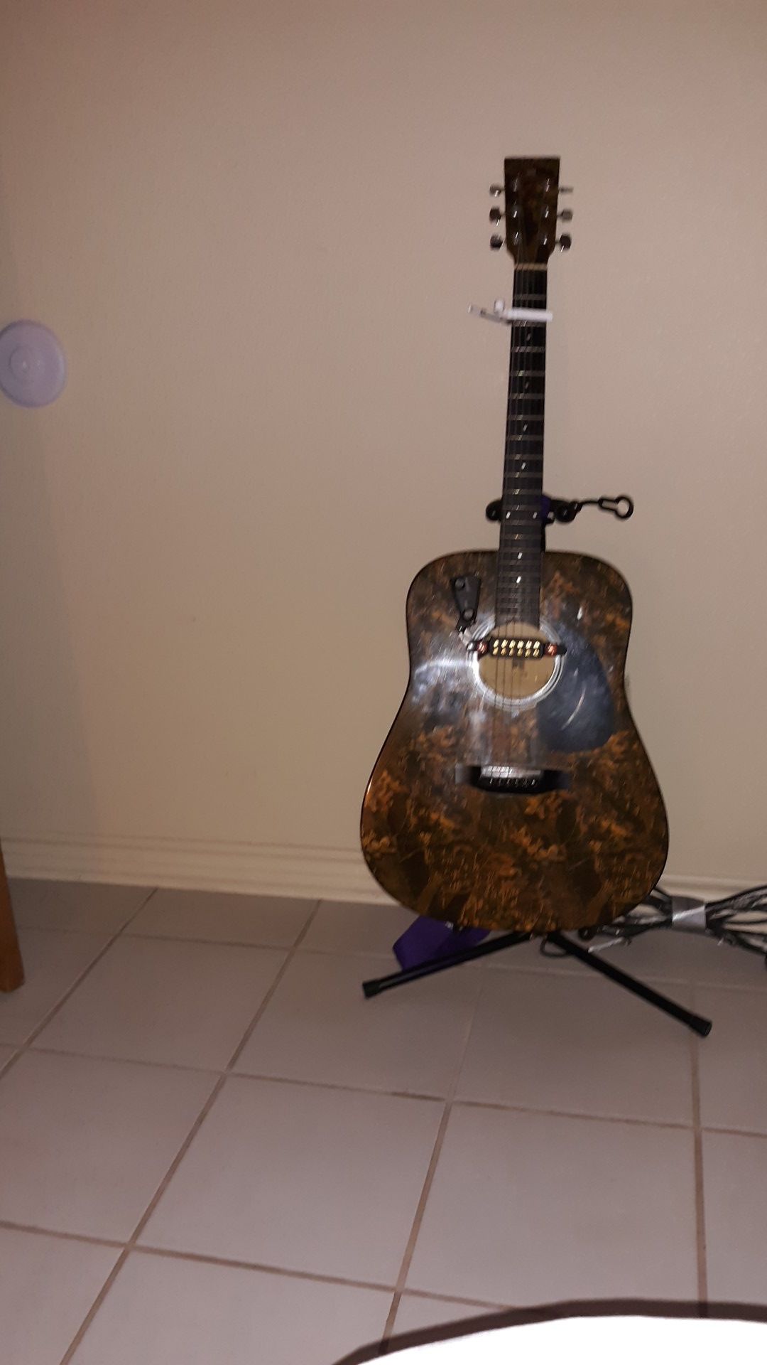 Montana camo acoustic guitar