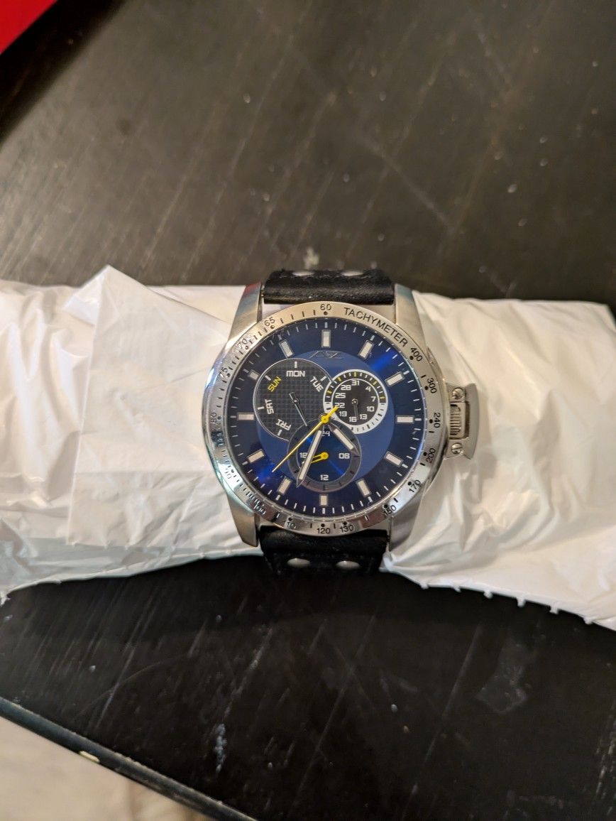 AZ Watch Tachymeter Stainless Steel Back Watch Rare