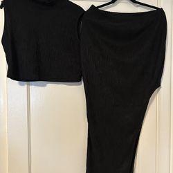 Cute + Flirty Ribbed  Tank and Skirt Set 