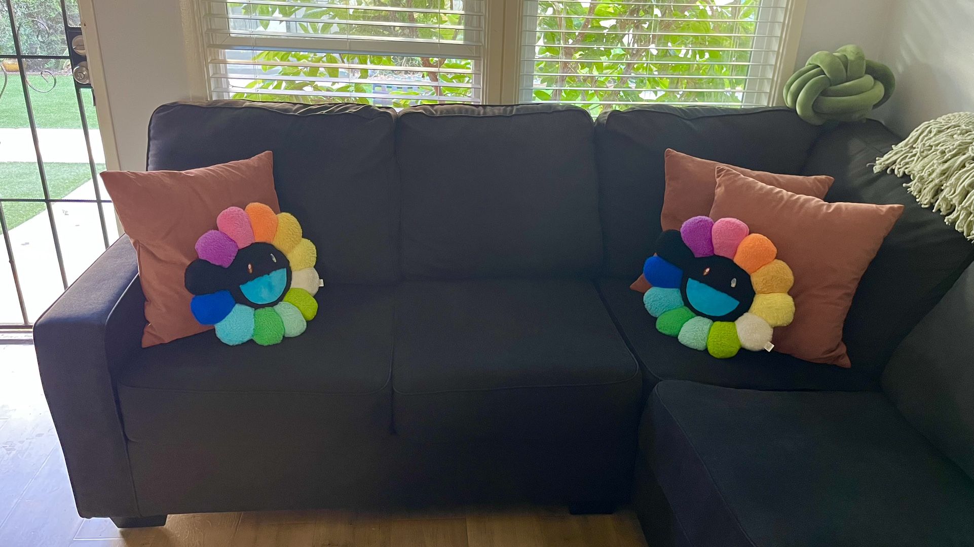 black sectional couch