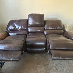 Leather recliner