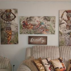 Wall Art And Curtains