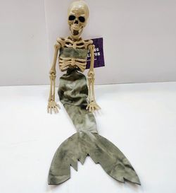🎃 👻 Mermaid Skeleton Halloween Hanging Jointed Figure Spooky Village
