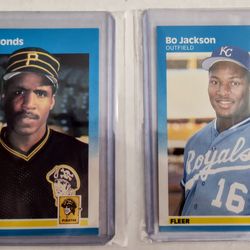 1987 FLEER BARRY BONDS AND BO JACKSON ROOKIES
