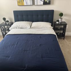 Futon, Head Board And 2 Night Stands