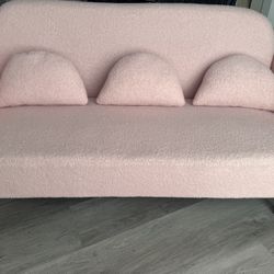 Pink Boucle (fluffy) Sofa/Loveseat