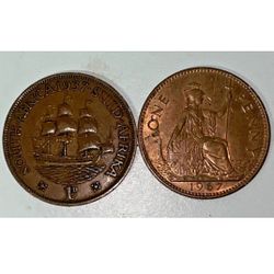 Antique African / UK Pennies - 1937 & 1967