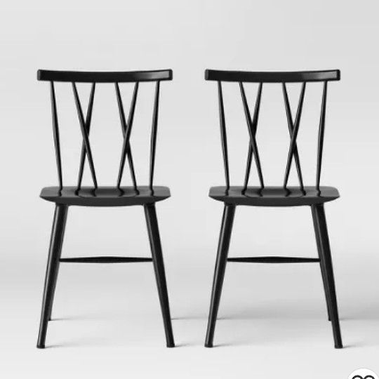 Brand New Set Of 2 Becket Metal X Metal Back Dinning Chair Project 62