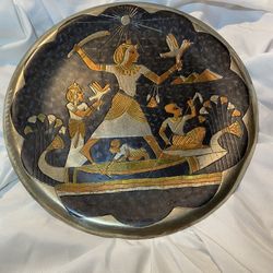 Egyptian-themed decorative wall plate